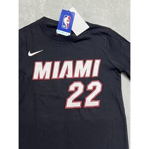 Nike Youth NBA Miami Heat Jimmy Butler Jersey T Shirt Size Small 8 Black Fan Tee
